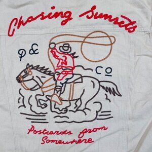 Urban Daizy Chasing Sunsets Vest Western M NEW Embroidered Boho Retro